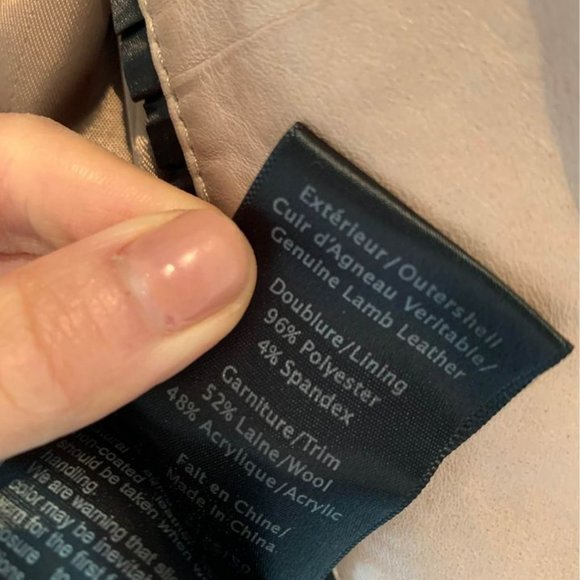 Mackage beige fitted leather jacket - Picture 6 of 6